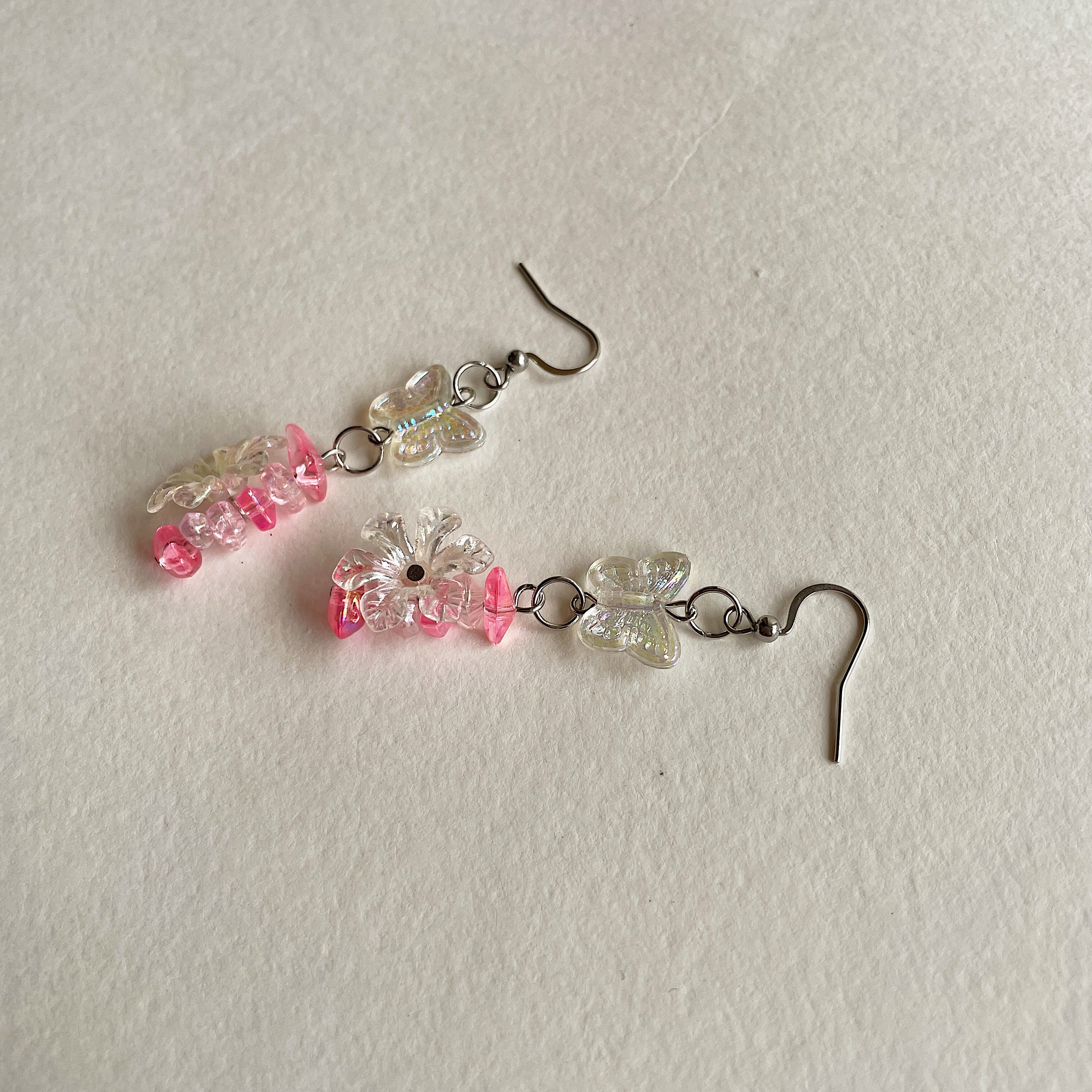 Butterfly floral earrings ✨