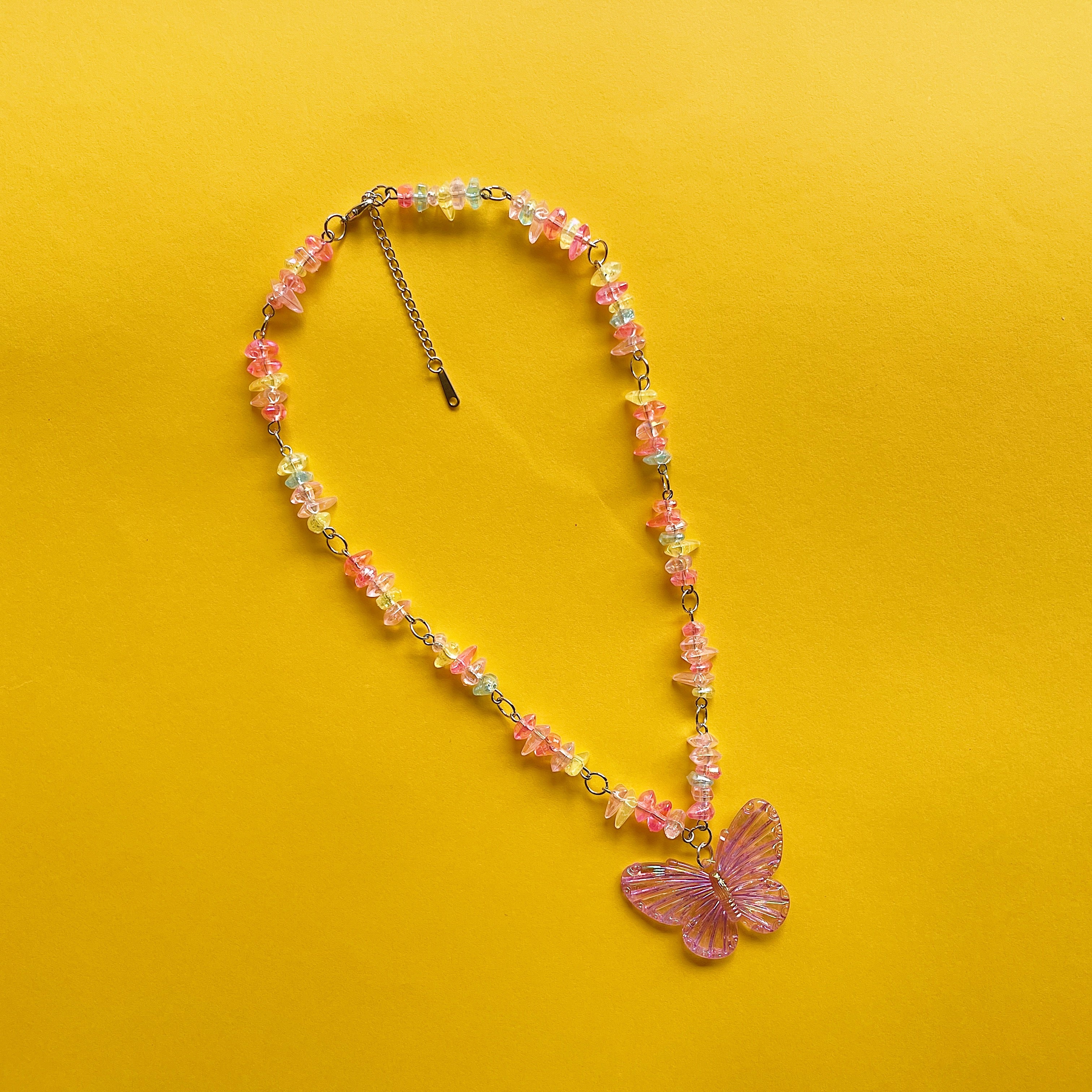 Purple butterfly pendant necklace ✨