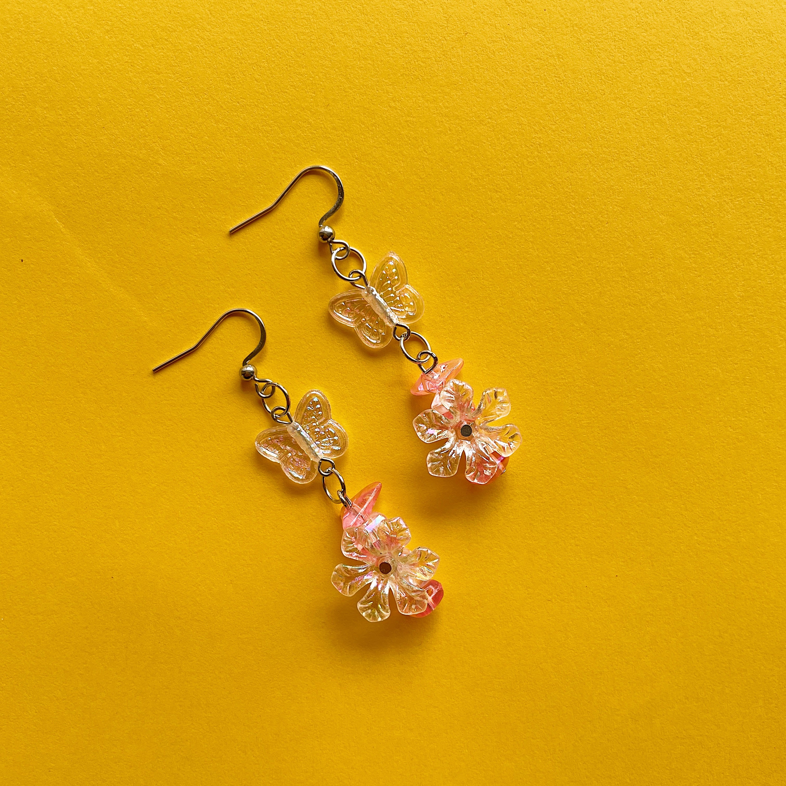Butterfly floral earrings ✨