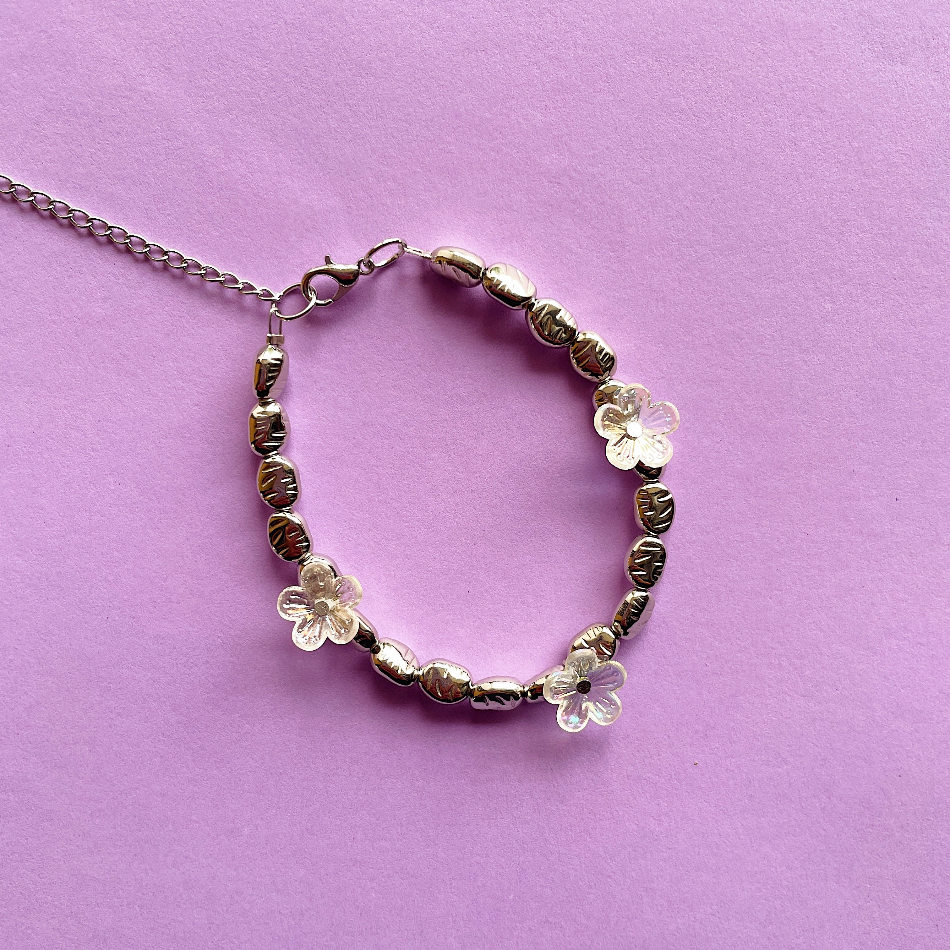 Metallic floral bracelet ✨