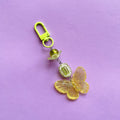 Lime green butterfly keychain ✨