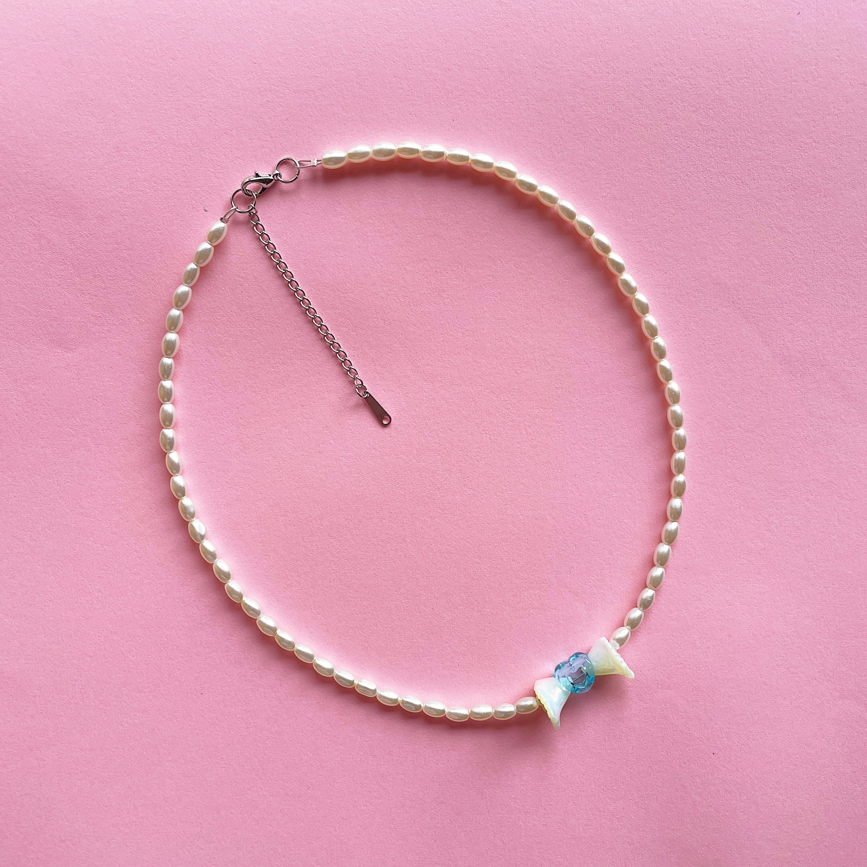 Oval pearls 🩵 necklace ✨