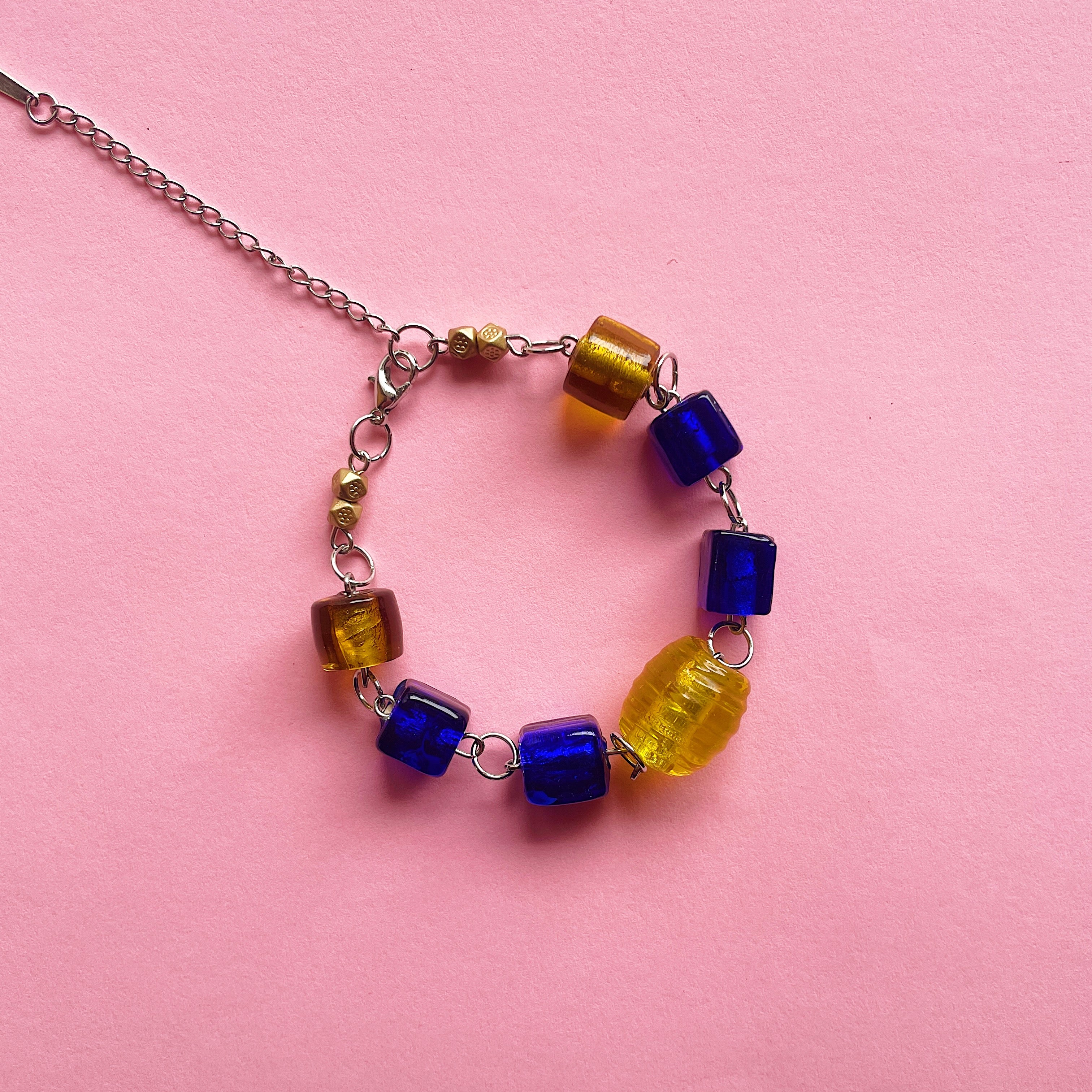 Yellow & blue bracelet ✨