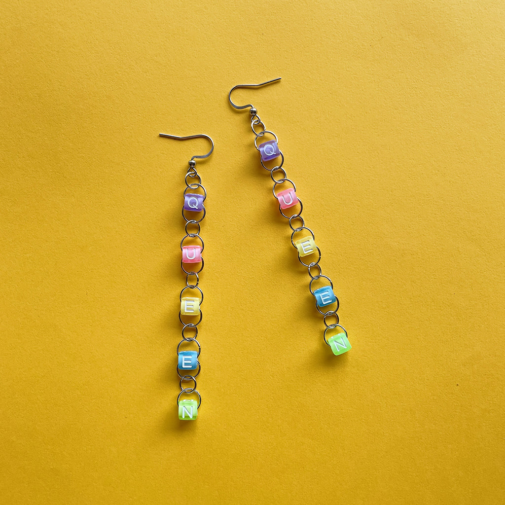 QUEEN 👑 beaded earrings ✨