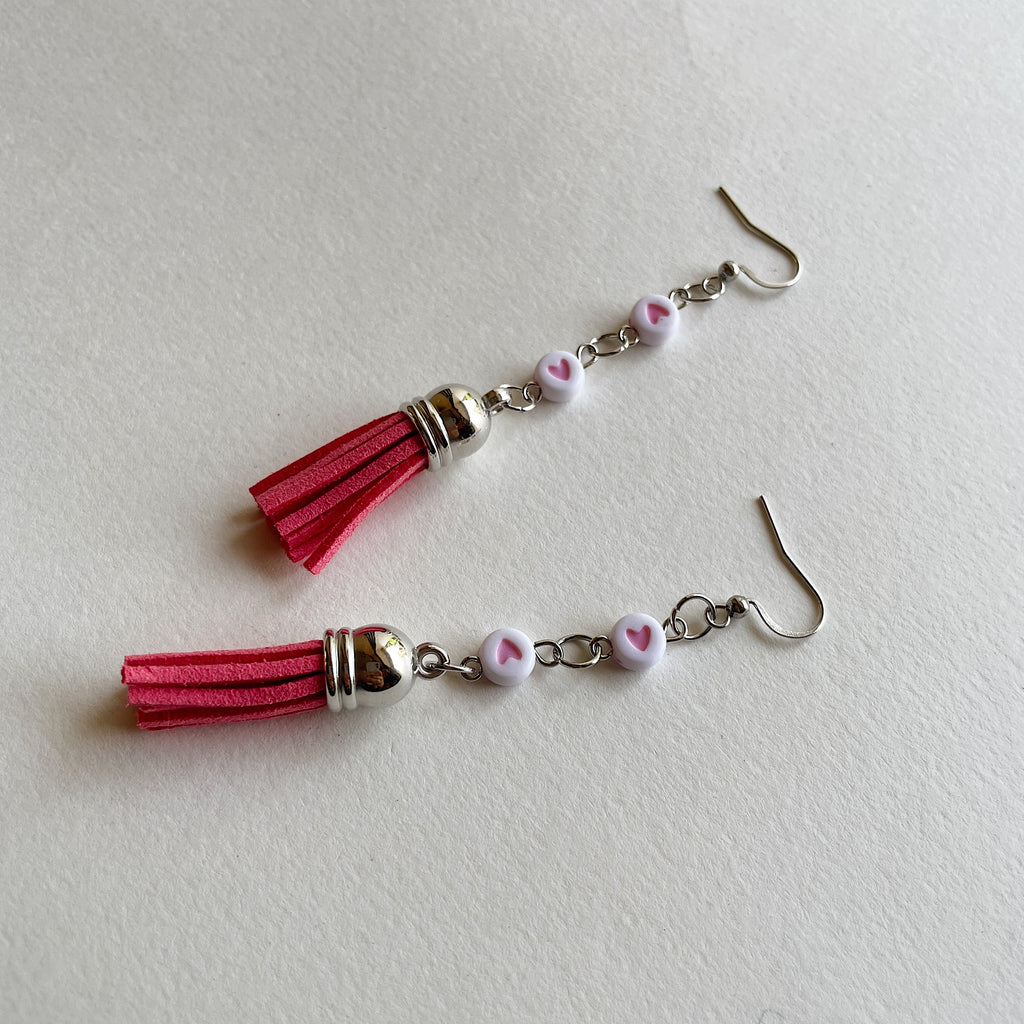 🩷🩷 + pink tassel earrings ✨