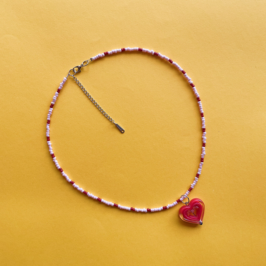 Red heart ❤️ pendant necklace ✨