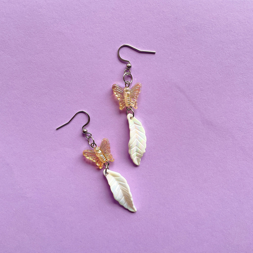Holographic butterfly earrings ✨