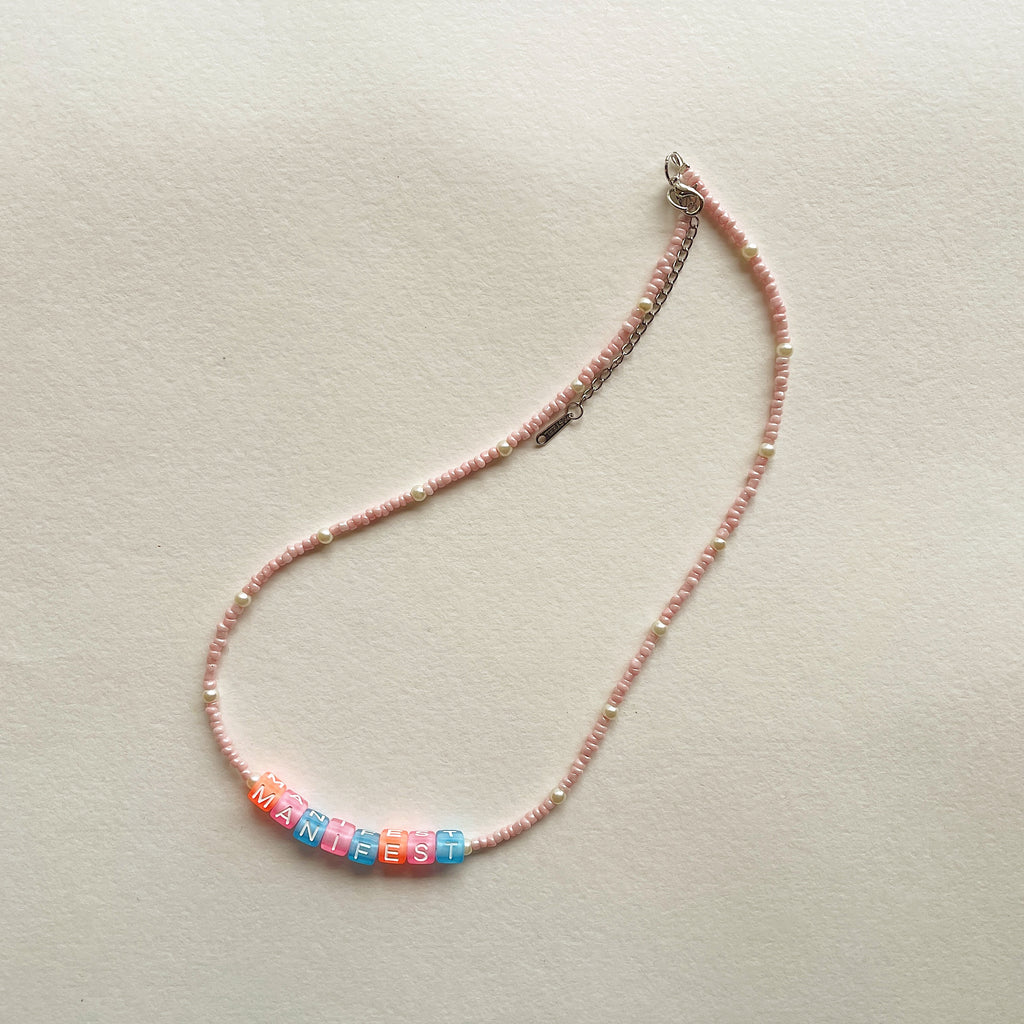 MANIFEST beaded necklace ✨