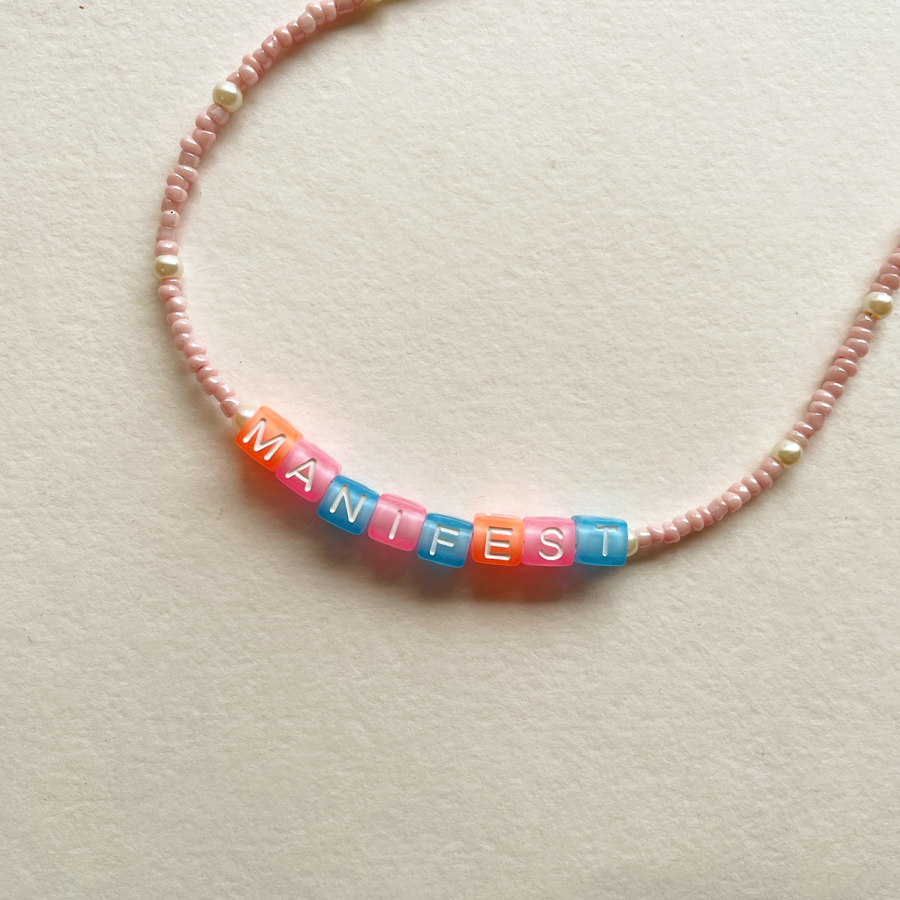 MANIFEST beaded necklace ✨