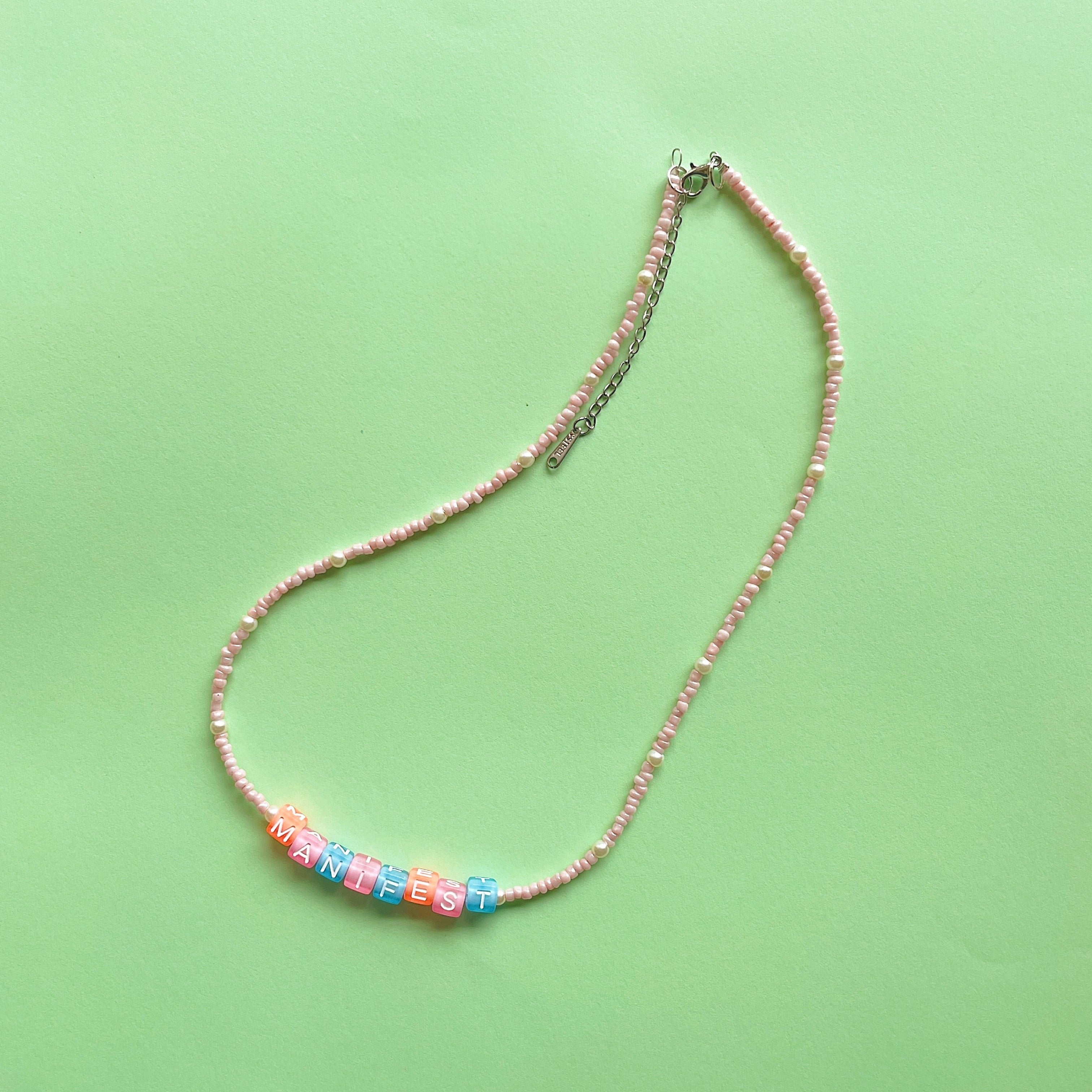 MANIFEST beaded necklace ✨