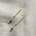 Pista green beaded earrings ✨