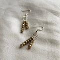 Muted gold beaded earrings ✨
