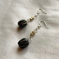 Black and gold beaded earrings ✨