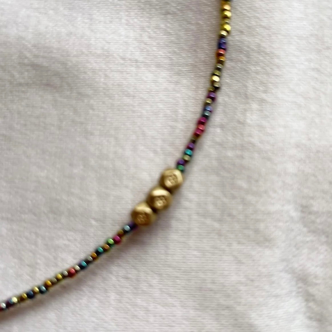 Big bean beaded necklace ✨