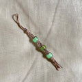 Green beaded phone/bag charm ✨