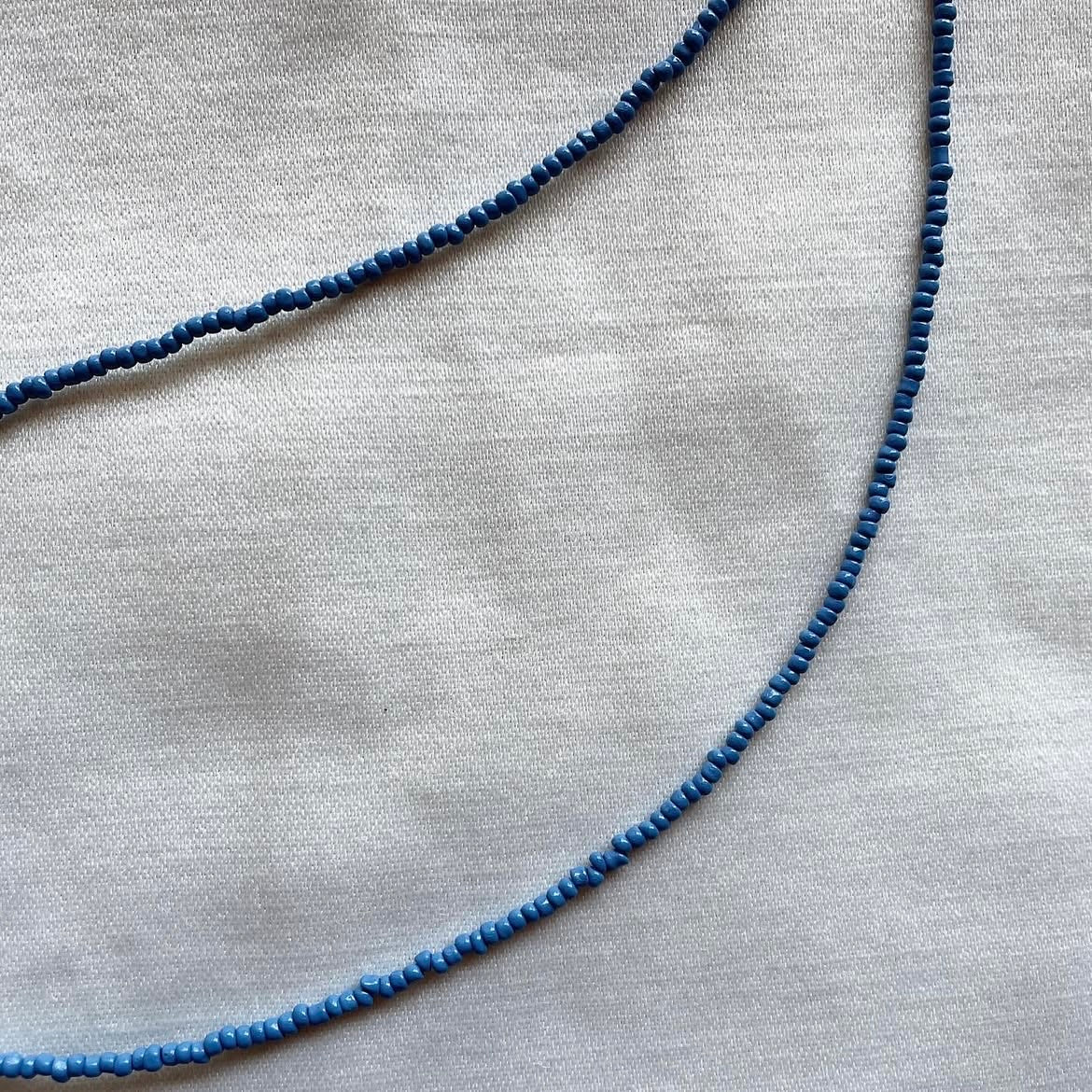 Blueberry + 🤍 beaded necklace ✨