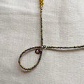 Metallic delicate loop beaded necklace ✨