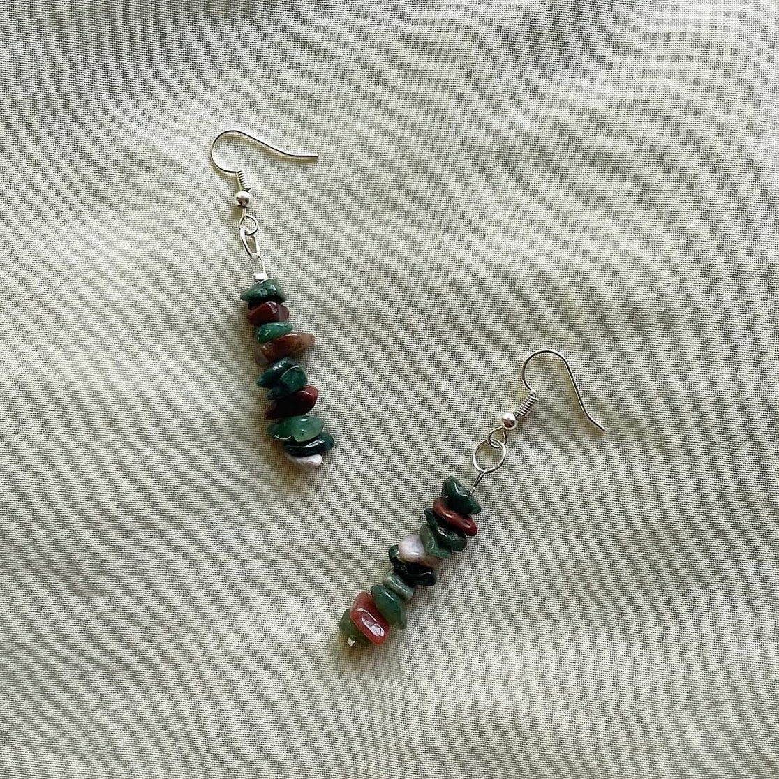 Stacked earthy beaded earrings ✨