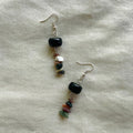 Black & earthy beaded earrings ✨