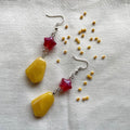 Strawberry and mango dolly beaded earrings ✨