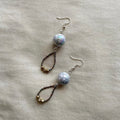 Shiny crackled loop beaded earrings ✨