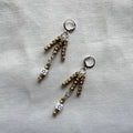 Muted gold ⭐ beaded earrings ✨