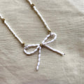Bow 01 beaded necklace ✨