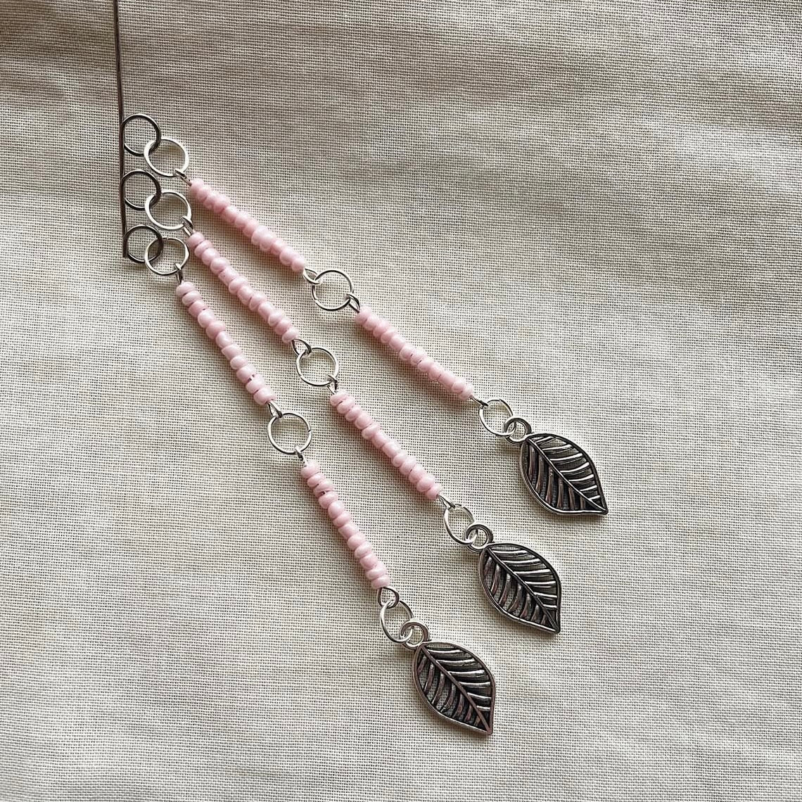 Peach 🍃 beaded ear cuff ✨