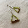 Triangular beaded earrings ✨