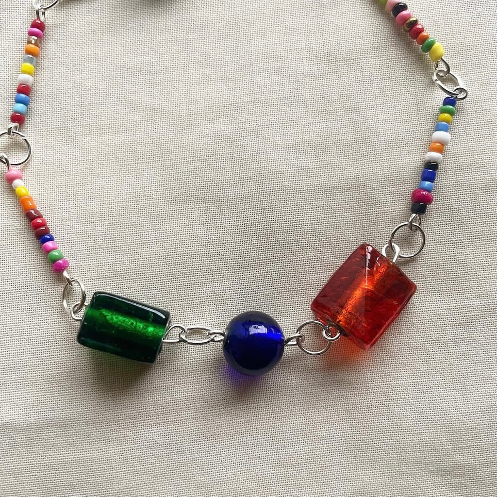 Mixed stones beaded anklet ✨