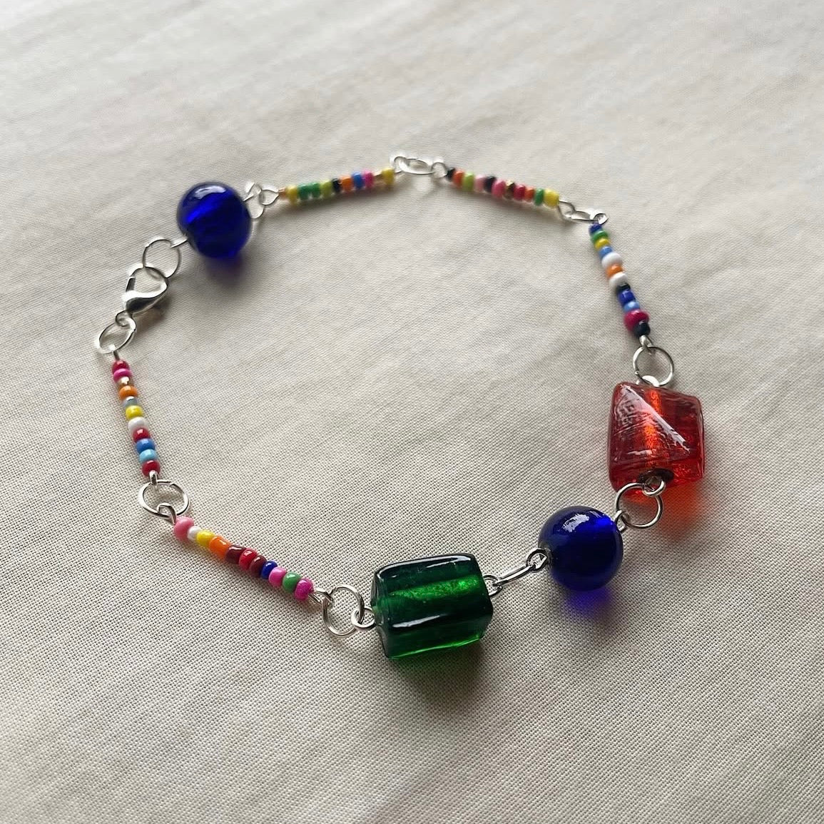 Mixed stones beaded anklet ✨