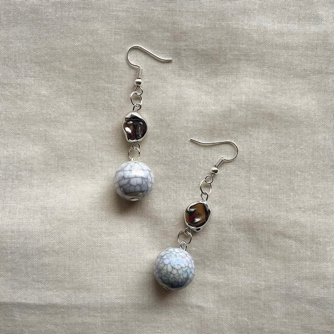 Shiny candy beaded earrings ✨