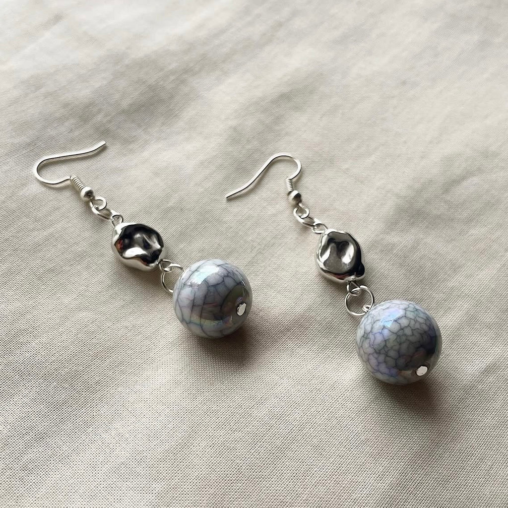 Shiny candy beaded earrings ✨