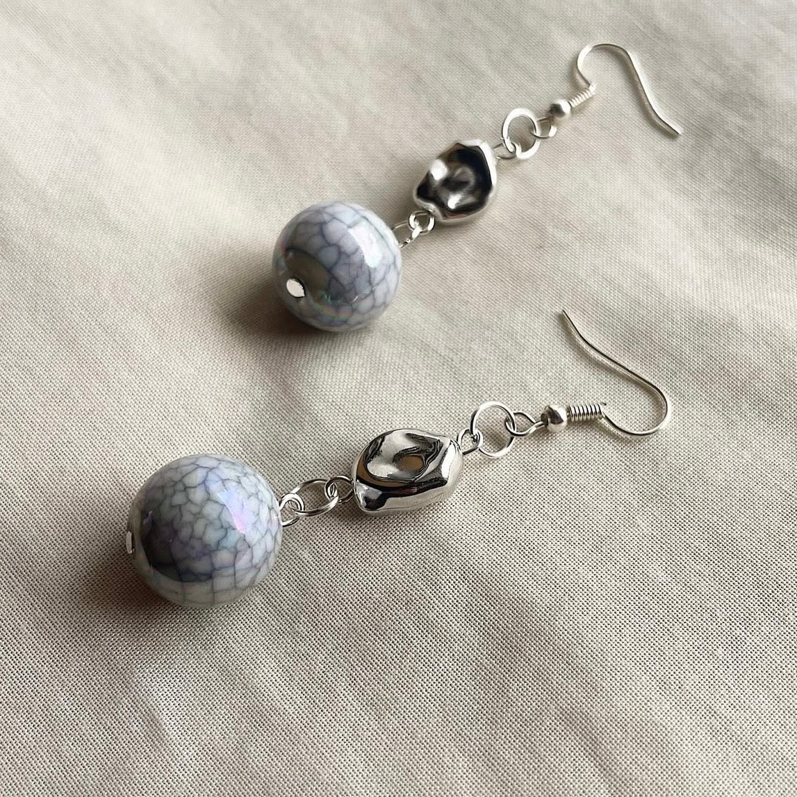 Shiny candy beaded earrings ✨
