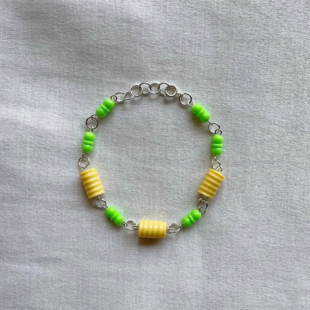 Lime and lemon beaded bracelet ✨