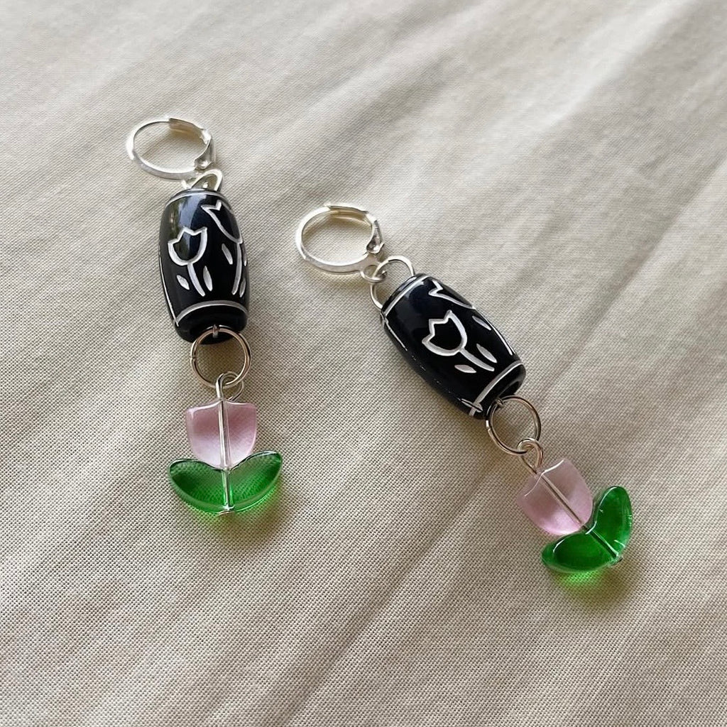 Double 🌷 beaded earrings ✨