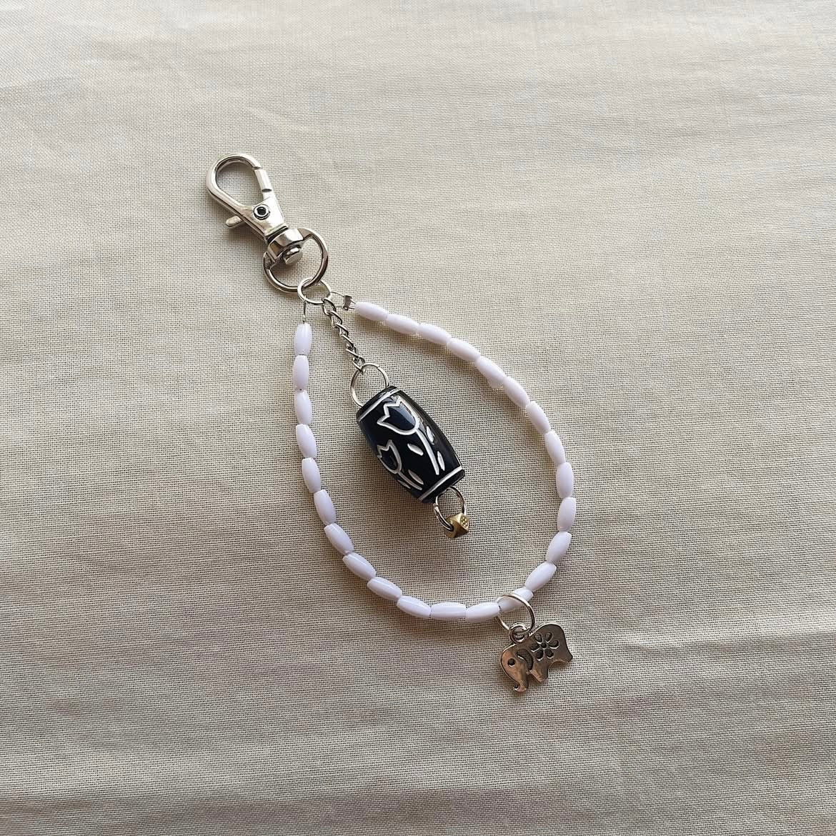 🍚🌷🐘 keychain ✨