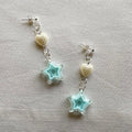 Light blue ⭐️ beaded earrings ✨