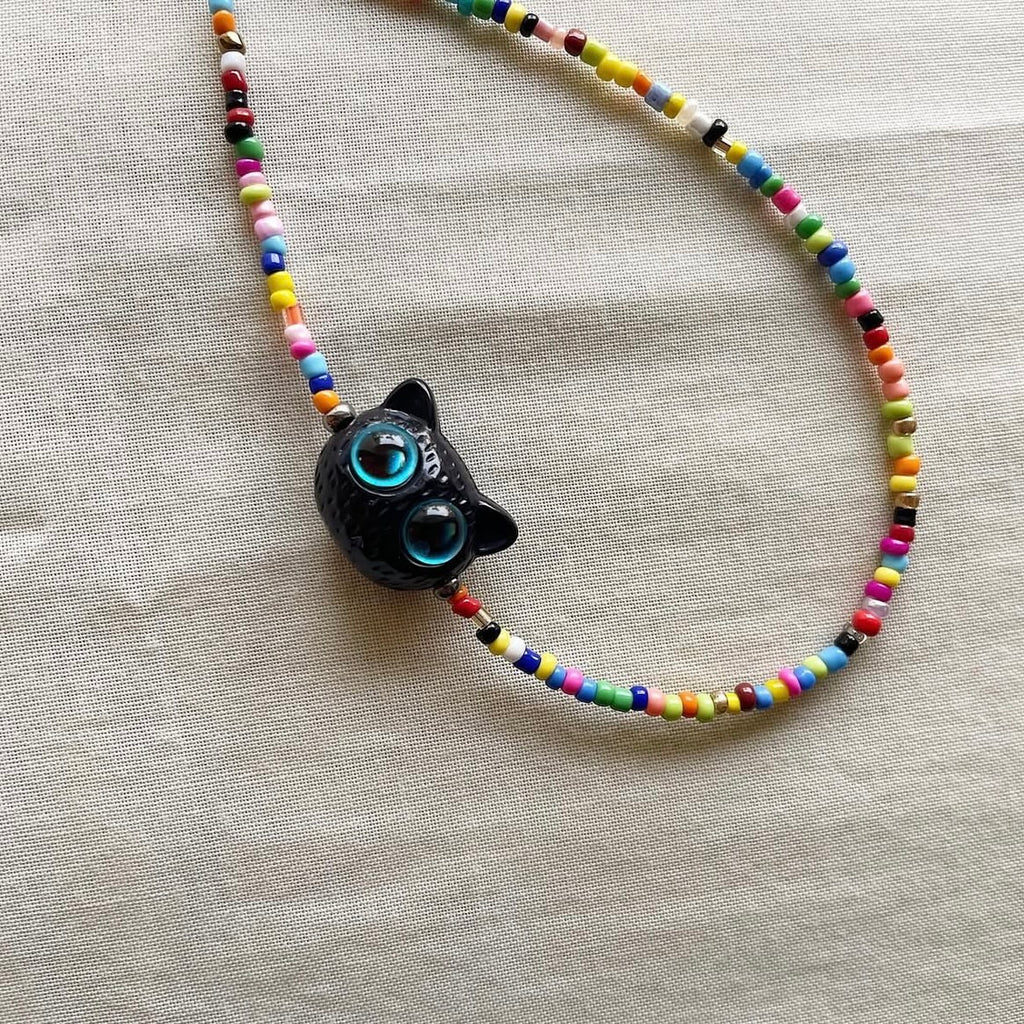Multicoloured catto 🐈‍⬛ keychain ✨