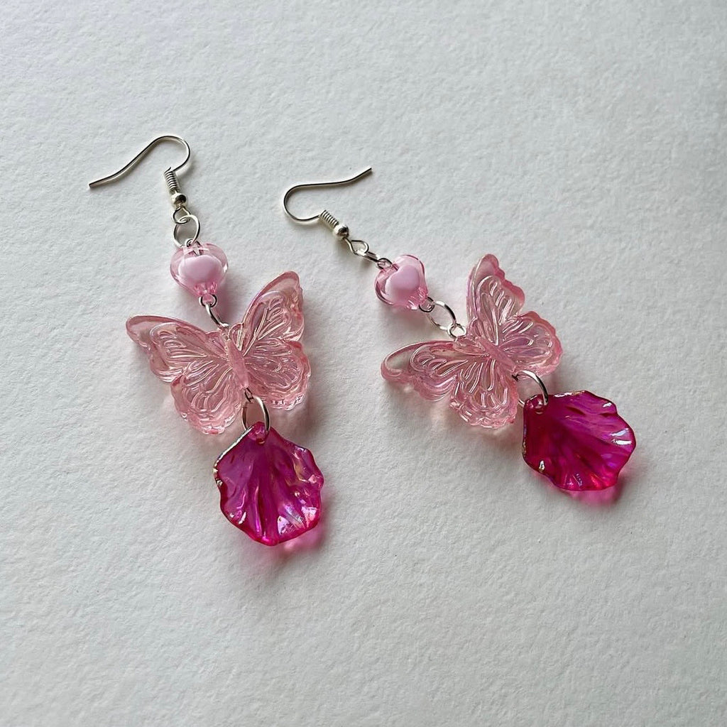 Butterfly + petal 01 earrings ✨