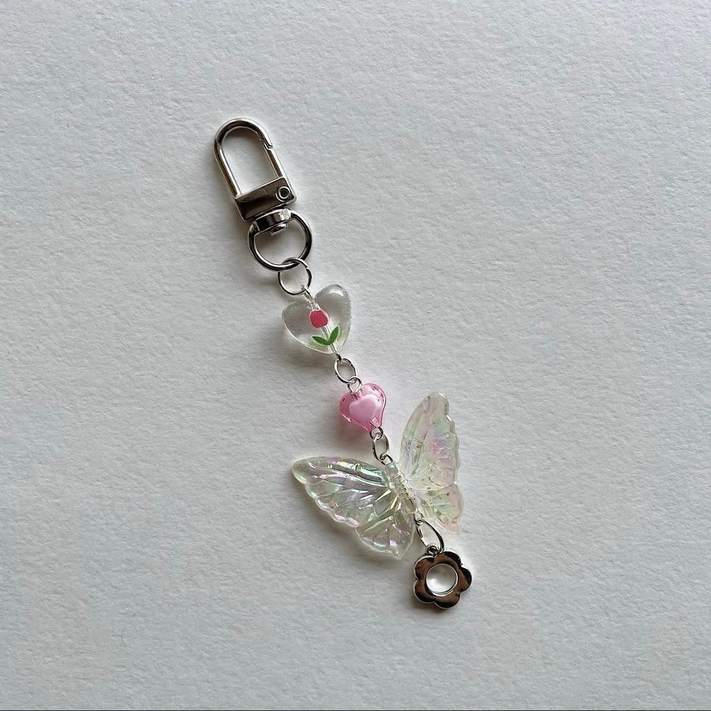 🌷+ ❤️ + 🦋 + 🌸 keychains ✨