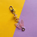 Pink butterfly keychain ✨