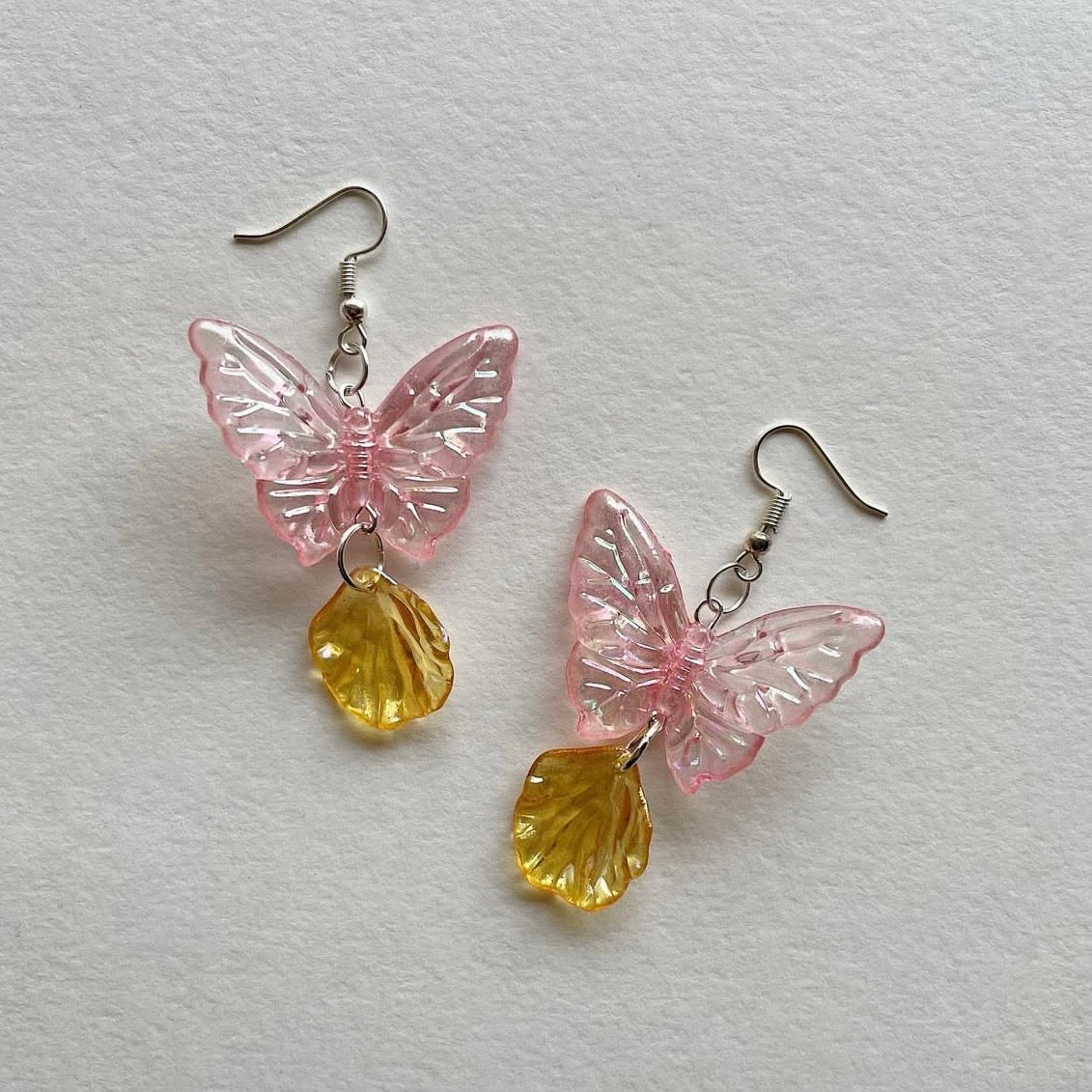 Butterfly + petal 02 earrings ✨