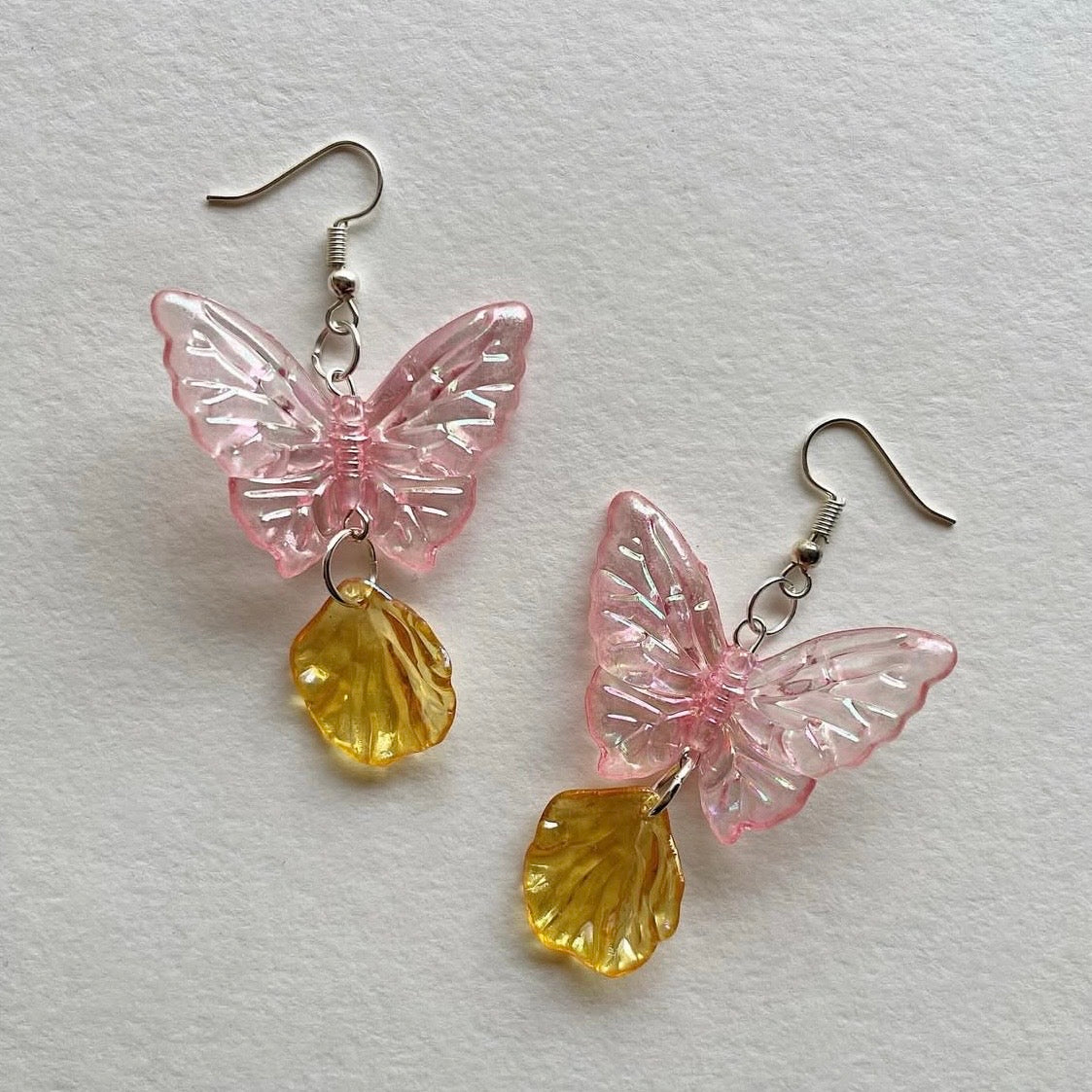 Butterfly + petal 02 earrings ✨