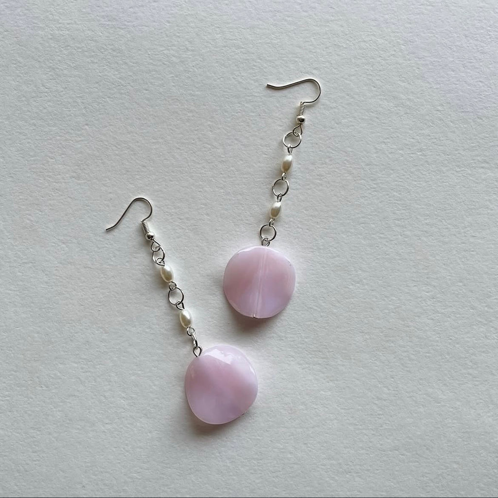 Rose petal longline earrings ✨
