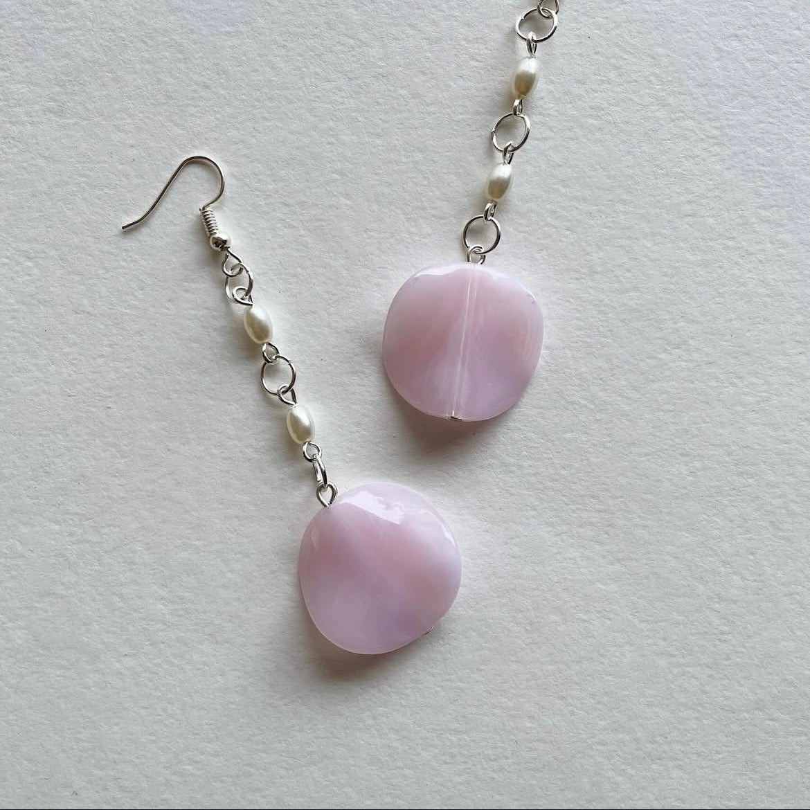 Rose petal longline earrings ✨