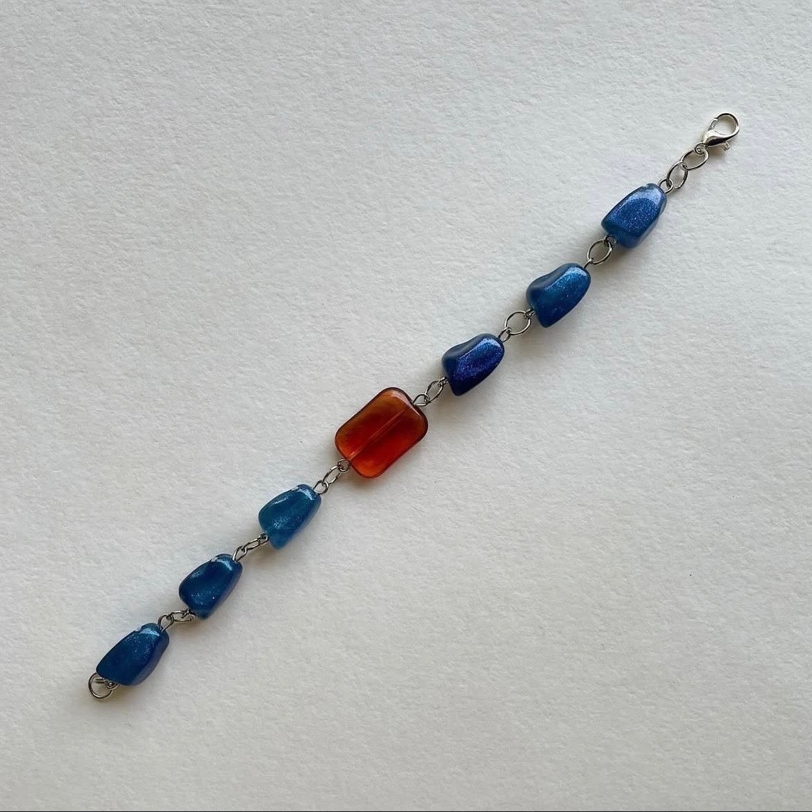 Blue and caramel bracelet ✨