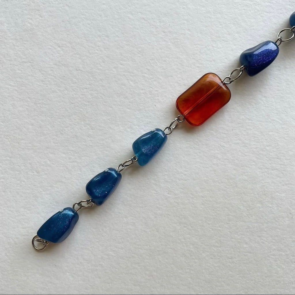 Blue and caramel bracelet ✨
