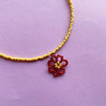 Handmade flower pendant necklace 02 ✨