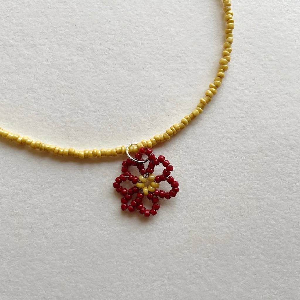 Handmade flower pendant necklace 02 ✨